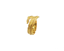 Lade das Bild in den Galerie-Viewer, AB Feather Ring Gold - ABvintage