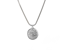 Lade das Bild in den Galerie-Viewer, AB Silver Eye - Halskette mit Anhänger - ABvintage