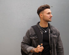 Lade das Bild in den Galerie-Viewer, AB Compass Chain Silber - Halskette mit Anhänger - ABvintage