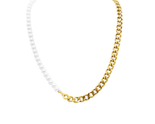 Lade das Bild in den Galerie-Viewer, AB Cuban Pearl Gold - Halskette - ABvintage