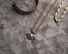Lade das Bild in den Galerie-Viewer, AB Millennium Eye Gold - Halskette mit Anhänger - ABvintage