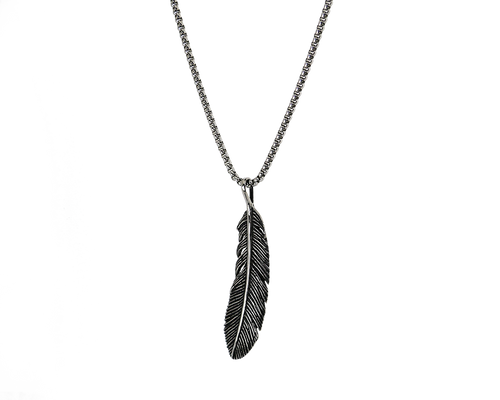 AB Feather Chain - Halskette mit Anhänger - ABvintage