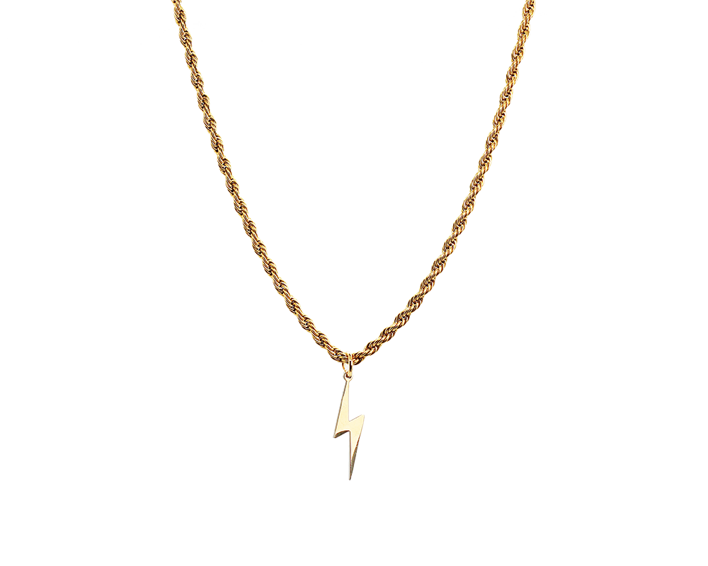 AB Lightning Gold - Halskette mit Anhänger - ABvintage