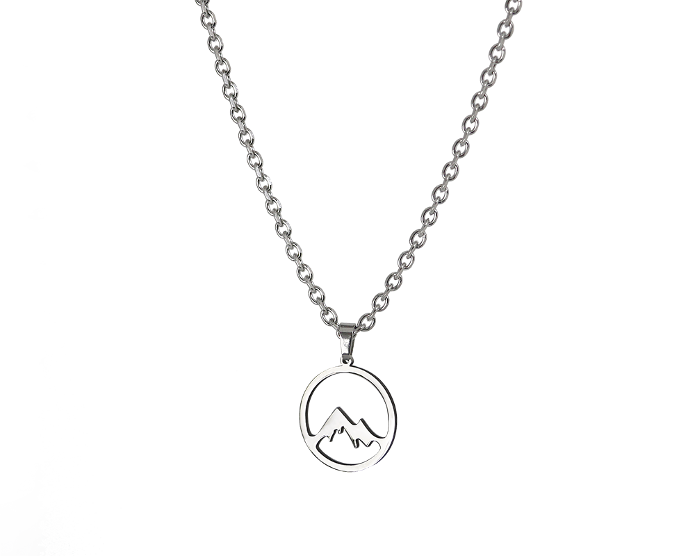 AB Mountain Chain Silber - Halskette mit Anhänger - ABvintage