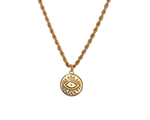 Lade das Bild in den Galerie-Viewer, AB Retro Eye Gold - Halskette mit Anhänger - ABvintage

