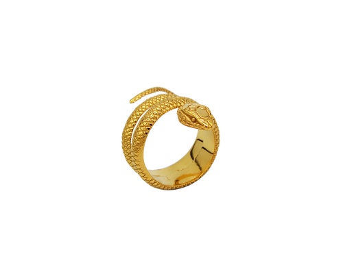 AB Snake Ring Gold - ABvintage